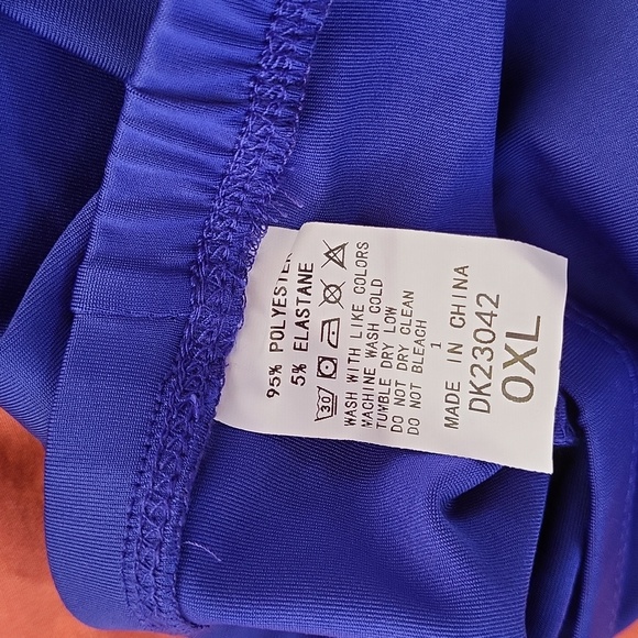 Blue capri leggings with lace XL - Picture 4 of 5